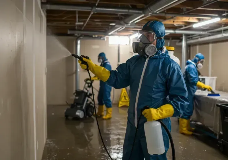 Basement Sanitization and Antimicrobial Treatment process in Town and Country, WA